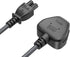 Cable Leader 6ft 18 2.5 IEC-320-C5 BS1363 AWG England Notebook Power Cord with A Fuse, to UK Plug