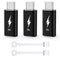 TechMatte 3 Pack Lightning to USB-C Adapter, PD Fast Charging for iPhone 15/Plus/Pro/Pro Max & More Type C Devices,