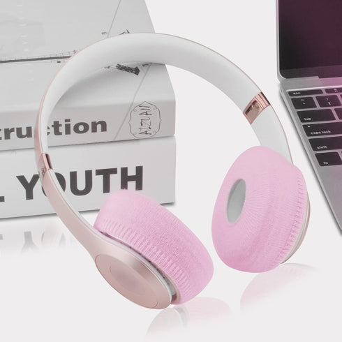 Geekria 2 Pairs Flex Fabric Headphones Ear Covers - Washable & Stretchable Protectors for Over-Ear Headsets (Size