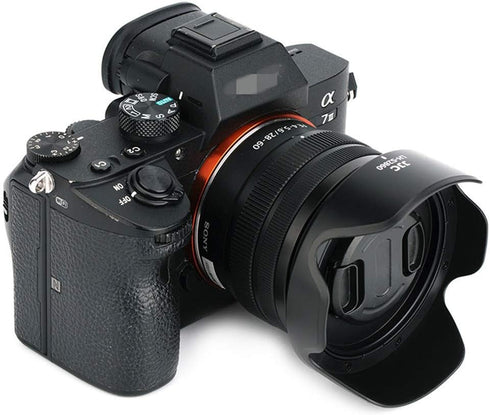 JJC Reversible Lens Hood Shade with 40.5mm Filter Adapter for Sony FE 28-60mm F4-5.6 on A7CII ZV-E1 A7C