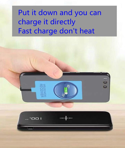Wireless Charging Receiver Adapter for All Android Devices, Fast Smart Microchip Technology, USB Type-C, Samsung LG