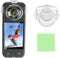 LICHIFIT Transparent Lens Cover Detachable Camera Lens Protector Case for Insta360 X3 Panoramic Camera