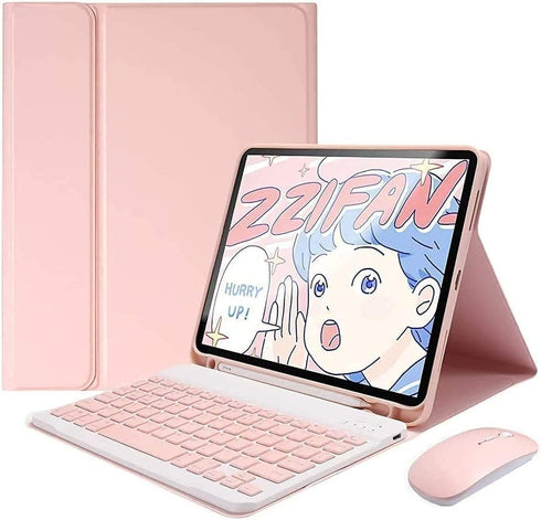 Keyboard Case for iPad Pro 11 Inch M4 with Mouse, Candy Magnetically Detachable Wireless Keyboard Case