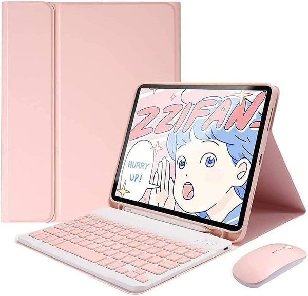 Keyboard Case for iPad Pro 11 Inch M4 with Mouse, Candy Magnetically Detachable Wireless Keyboard Case