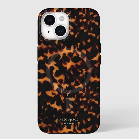 Kate Spade New York Tortoiseshell iPhone 15/14/13 Case, Compatible with MagSafe