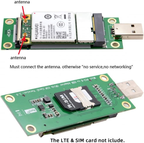 CY 3G/4G/5G Adapter Mini PCI-E Wireless WWAN to USB Adapter Card with SIM Card Slot Module Testing Tools for LTE