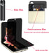 3 Pack Privacy Screen Protector for Samsung Galaxy Z Flip 4 5G 2022, Anti-Peep Outside + Inside Screen Protector + Side