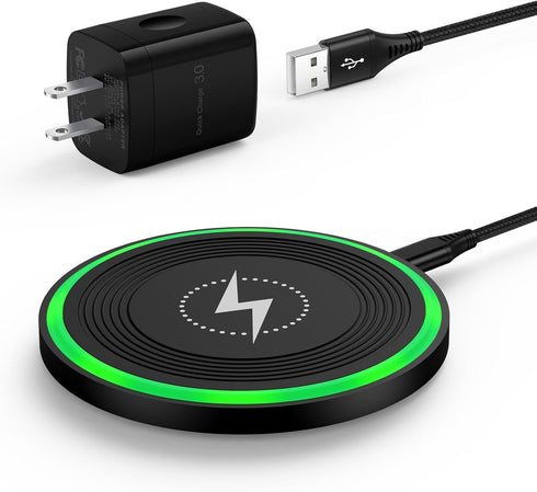15W Fast Wireless Charger for Google Pixel 9 Pro XL/9 Pro Fold/9 Pro/9/8a/8 Pro/8/7 Pro/7/7a/6, Samsung Galaxy S24