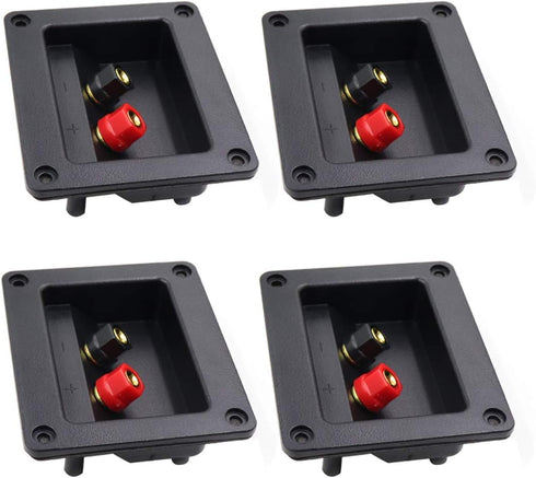 Luomorgo 4pcs ABS 2 Position Screw-in Speaker Box Terminal Cup Binding Post for Car/Home Audio 301 Copper Rod