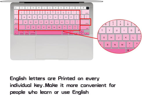 HRH Ultra Thin Silicone Keyboard Cover Skin for MacBook Air 13.3" 2020 with M1 Processor (Model A2337) Touch ID