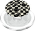 PopSockets PopGrip for MagSafe - Cute Retro Twisted Swirl Black Happy Smiling Face Checkered