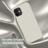 Cordking Silicone Shockproof Phone Case for iPhone 12 & 12 Pro, 6.1 inch, Stone with Soft Anti-Scratch Microfiber Lining