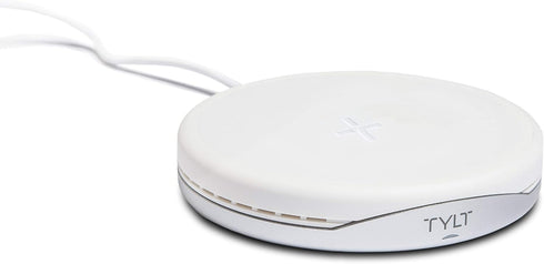TYLT Crest Round Wireless Charger, Universal Fast Charging Pad, QI Certified 10W Max Compatible with Apple iPhones,