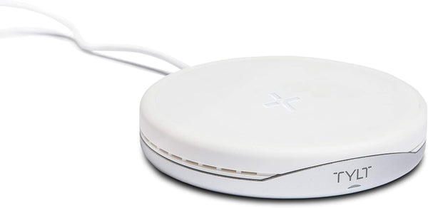 TYLT Crest Round Wireless Charger, Universal Fast Charging Pad, QI Certified 10W Max Compatible with Apple iPhones,