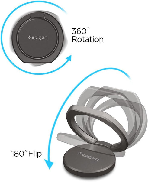 Spigen Style Ring 360 Cell Phone Ring/Grip/Stand for All Phones Compatible with Magnetic Car Mount