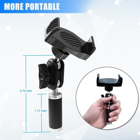 JCTRIWAY Tripod Phone Mount, Universal Phone Holder for Tripod, Cell Phone Tripod Mount Adapter Multi Angle Adjustment