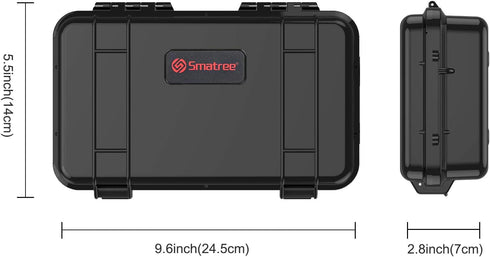 Smatree Waterproof Hard Case for G*pro 12/11/10/9/8/7/6/5/2018/DJI Osmo Action, Portable Shock Durable (Camera and