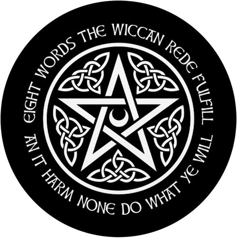 An It Harm None Do What Ye Will Pentacle with Celtic Knot PopSockets Swappable PopGrip