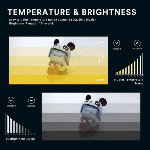 GODOX LED6Bi LED Video Light, Rechargeable Bi-Color Temperature Mini Fill-in Light, Dimmable Support Magnetic Adsorption