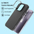 TENOC Phone Case Compatible with iPhone 12 & iPhone 12 Pro, Black Anti-Fingerprint Protective Bumper Matte Cover for