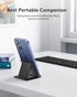 Samsers Foldable Bluetooth Keyboard, Portable Wireless Keyboard with Stand Holder, Rechargeable Ultra Slim for IOS