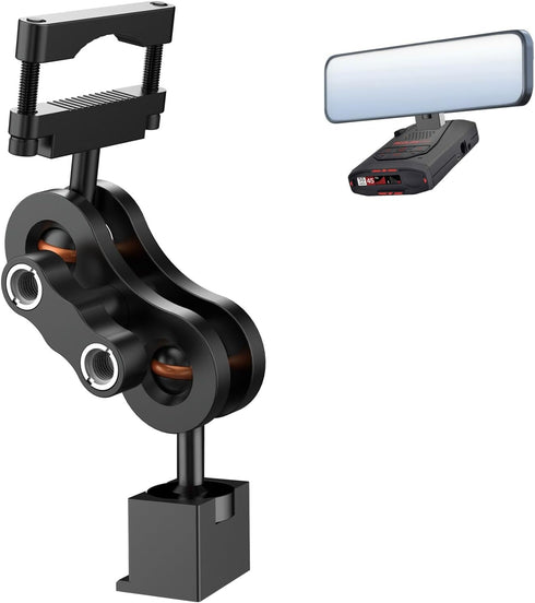 Radar Detector Mount Rearview Mirror Bracket for Car Truck, Aluminum Rearview Mirror Rod Mount for Escort Max360c Max 3