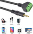 Poyiccot 3.5mm Speaker Wire Adapter - 3.5mm 4 Pole Stereo TRRS Male Jack to AV 4 Screw Terminal Block Cable