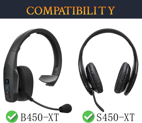 SOULWIT Cooling-Gel Earpads Replacement for BlueParrott B450/S450(450XT 450 XT) Noise Cancelling Bluetooth Headset, Ear Pads Cushions with High-Density Noise Isolation Foam - B450XT CG Black