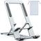 Cell Phone Stand for iPhone 14 Pro Max 13 12 11 XR, Adjustable Cradle Holder for Samsung Galaxy Z Flip 4, Silver
