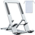 Cell Phone Stand for iPhone 14 Pro Max 13 12 11 XR, Adjustable Cradle Holder for Samsung Galaxy Z Flip 4, Silver