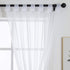 ZebraSmile 1 Panel Tab Top Voile Sheer Curtain, White Loop Sheers for Living Room, Bedroom, Small Window 69(H) X55(W) in