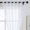 ZebraSmile 1 Panel Tab Top Voile Curtains, White Loop Sheer Drapes for Living Room, Bedroom, Wedding, Big Window 88(H)