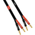 CESS-037-1f Banana Plug Male to Male Speaker Cable 12 Gauge 680 Strand Count Silicone Soft Wire, 2 Cables (1 Foot)