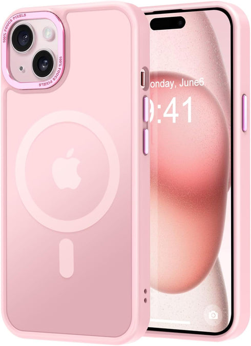Thomo Upgraded Magnetic iPhone 15 Plus Case, Compatible with MagSafe, Slim Translucent Phone Cover