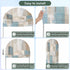 Jnbasdffb 7.2 Blue Beige Color Blocks Wedding Arch Cover, Stretchy Spandex Arch Backdrop Stand Covers FT, Abstract Oil