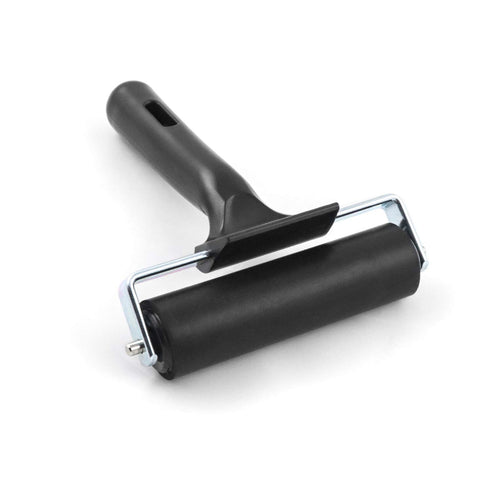 QWORK 4 Inch Rubber Roller, Tape Roller for Print, Tape, Wallpapers, Scrapbooks