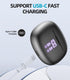 Wireless Bluetooth Earbuds, 50H Playback Deep Bass Stereo Headphones with Dual Mic, Waterproof Charging Case for iPhone