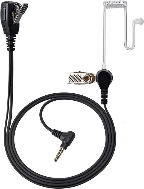 UAYESOK Acoustic Tube Walkie Talkie Earpiece with Mic PTT - Compatible with YAESU Vertex FT-60 FT-70 FT-1DR VX-10 VX-150