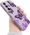 Cute Butterfly Case for Galaxy Note 20 Ultra, Soft TPU Bumper, Shockproof Protective Cover for Women Girls - Purple