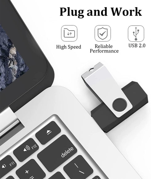 Wooolken 4GB 2 Pack, 2.0 Flash Drive USB Thumb Drives Memory Stick with LED Light and Lanyards for Storage and Backup