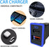 Car Charger PD QC3.0 Fast Charge Type C USB Port Socket with LED Light Show for Toyota (Blue-1.3x0.9inch)