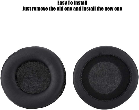 V BESTLIFE 1 Pair Universal 100mm Headphone pad Replacement pad, Soft Foam Cushion Noise Reduction Headset Cover Case,Made from Protein Leather,Black