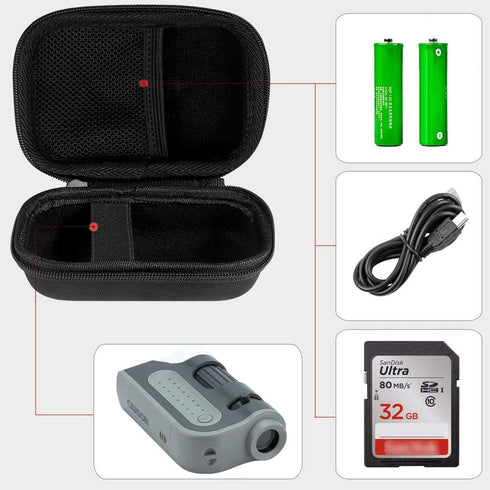 Leayjeen Microscope Case Compatible with Carson MicroBrite Plus 60x-120x LED Pocket Microscope - Black