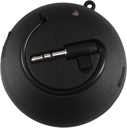 Portable Mini Speaker with 3.5mm Aux Jack, Loud Bass Speaker for Smartphone, Retractable Mobile Line-in Speaker for