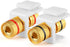 TNP Banana Jack Keystone Insert, Set of 4, Stereo Speaker Banana Connector Binding Post Snap in Adapter Socket