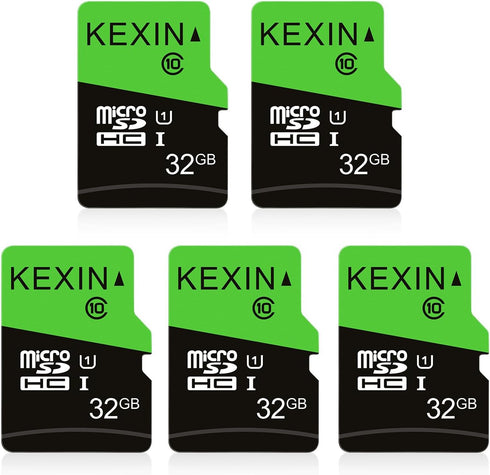 KEXIN 32GB Micro SD Card 5 Pack with SD Adapter microSDHC Memory Card