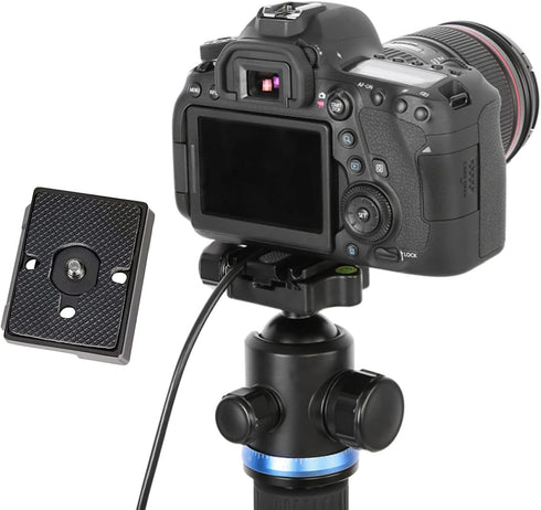 Quick Release Plate for Manfrotto 200pl-14 Rc2 Camera Tripod Head (Pack of 2) Black