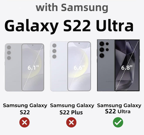 Aluminum Metal Waterproof Case for Samsung Galaxy S22 Ultra 5G, Shockproof Military Heavy Duty Protector with Sliding