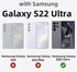 Aluminum Metal Waterproof Case for Samsung Galaxy S22 Ultra 5G, Shockproof Military Heavy Duty Protector with Sliding