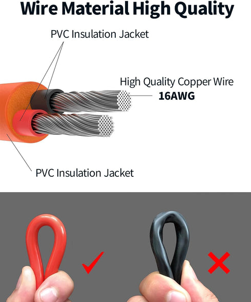 Tonton DC7909 Power Pigtails Cable 1M, 12V DC 8mm Male Plug to 7.9 x 5.5mm Bare Wire Open End Repair Cable